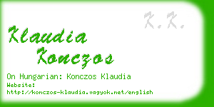 klaudia konczos business card